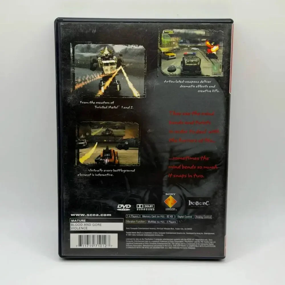 Twisted Metal: Black (Sony PS2 PlayStation 2, 2005) Greatest Hits CIB TESTED